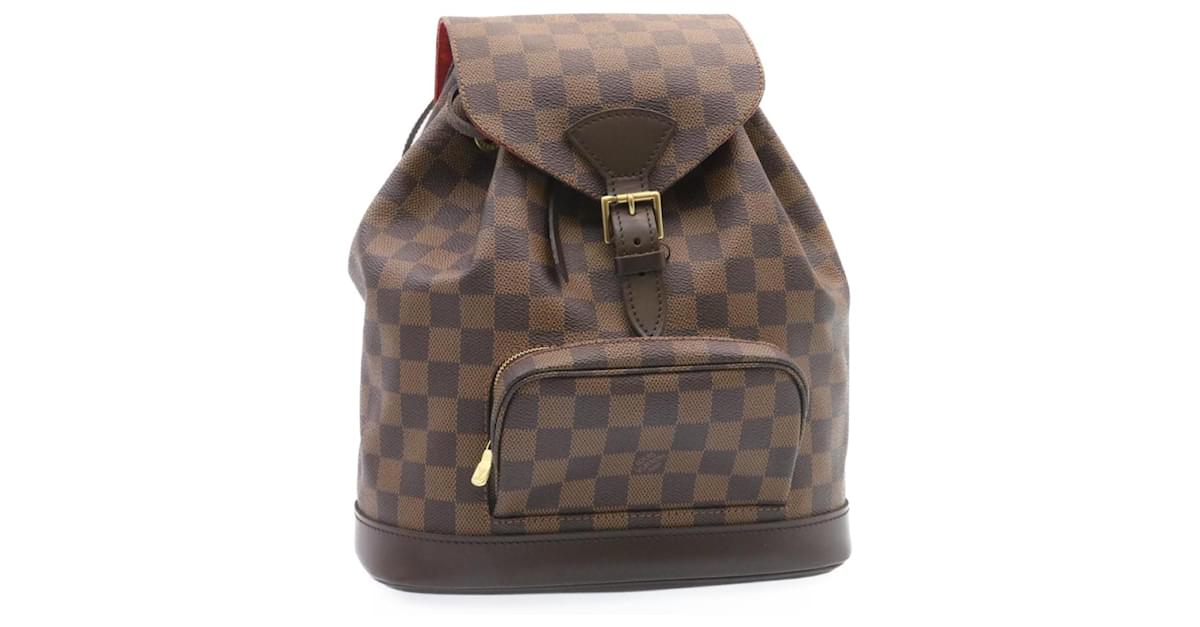 LOUIS VUITTON Damier Ebene Montsouris MM Backpack N51143 LV Auth 26498A