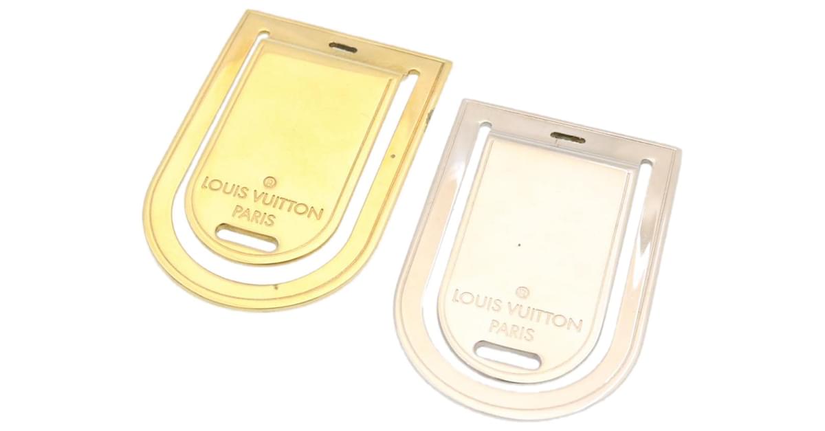 LOUIS VUITTON Money Clip 2Set Gold Silver LV Auth rh016 Silvery Golden  Metal ref.431062 - Joli Closet