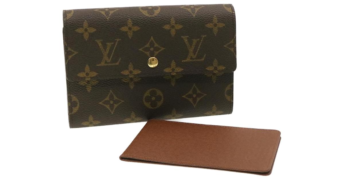 Louis Vuitton Porte Monnaie Canvas Billet Tresor Wallet