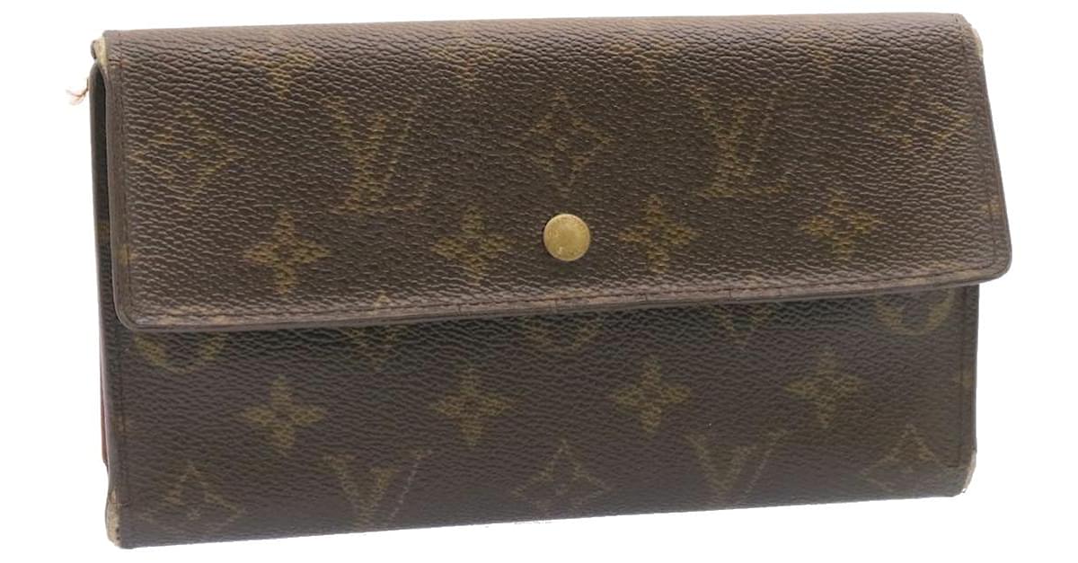 LOUIS VUITTON Monogram Porte Tresor International Long Wallet M61215 Auth  ac162 Cloth ref.431443 - Joli Closet