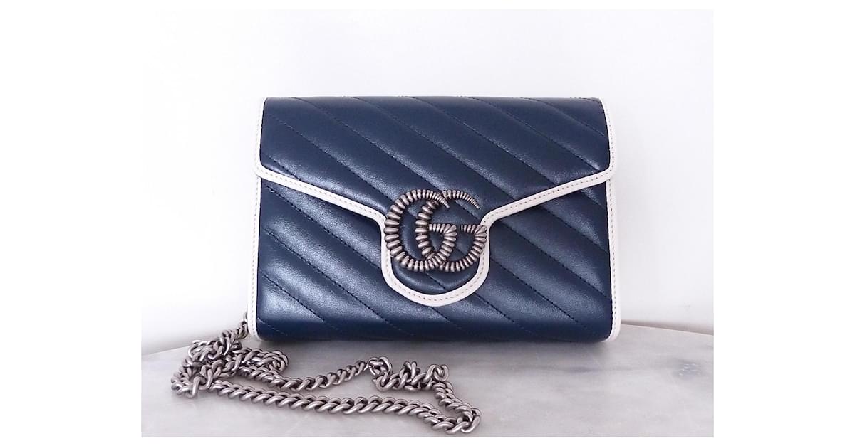 Sac Gucci Marmont bleu – Closet2Closet.Paris