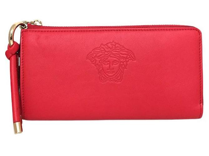 Versace Wallet Red Leather Joli Closet