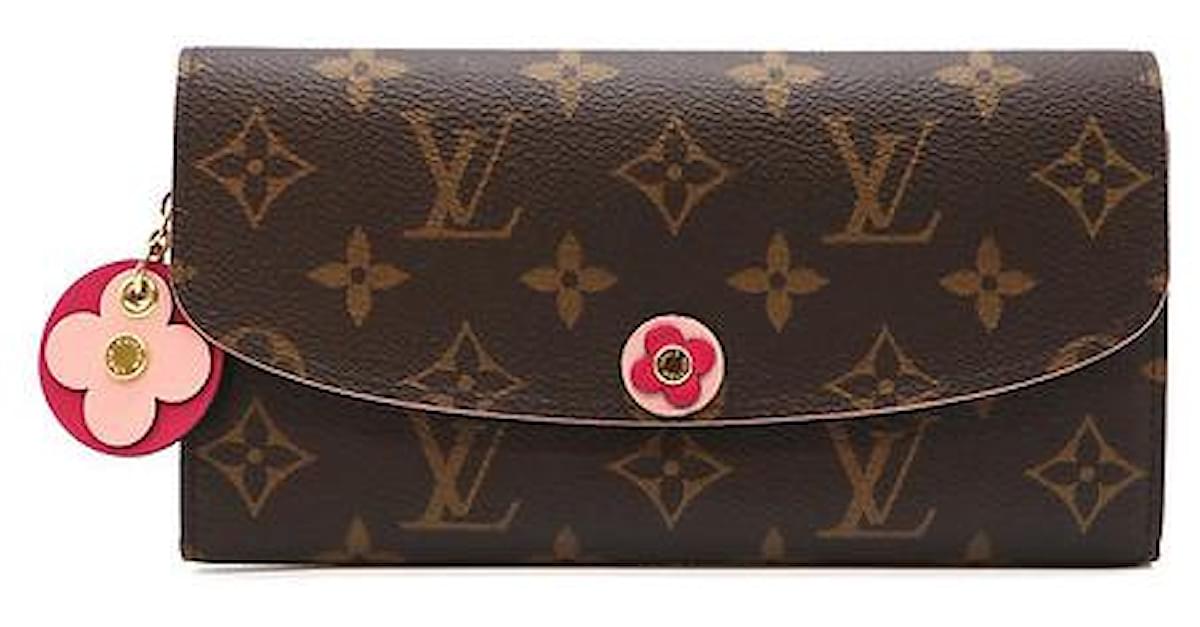Louis Vuitton Monogram Porte-Feuil Emily long wallet with flower