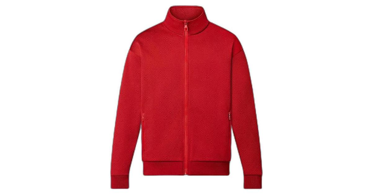 Louis Vuitton Men's L Red Brown Garnet LVSE Monogram Zip Through Sweater  Jacket 121l ref.434995 - Joli Closet