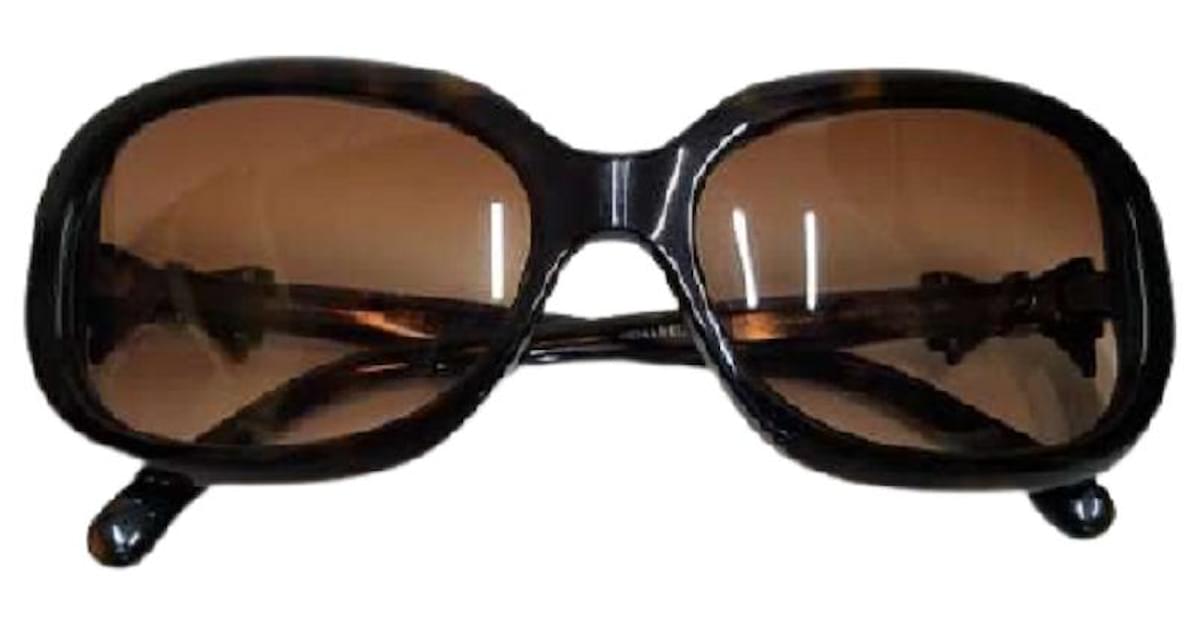 CHANEL CHANEL sunglasses eyewear Plastic Brown Dark brown Used Women CC Coco