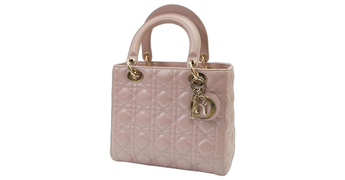 Christian Dior Baby Pink Pebbled Leather Medium Diorever Tote Bag  ref.415591 - Joli Closet