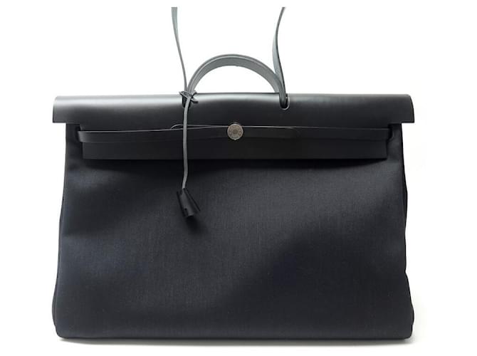 Hermès NEW HERMES HERBAG XL TRAVEL BAG 2020 50CM BLACK LEATHER
