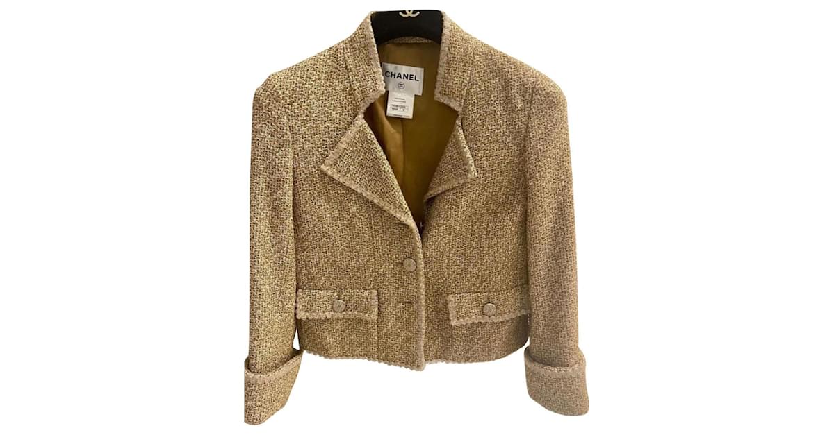 Chanel 7,2K$ Paris/Versailles Tweed Jacket Golden ref.438166