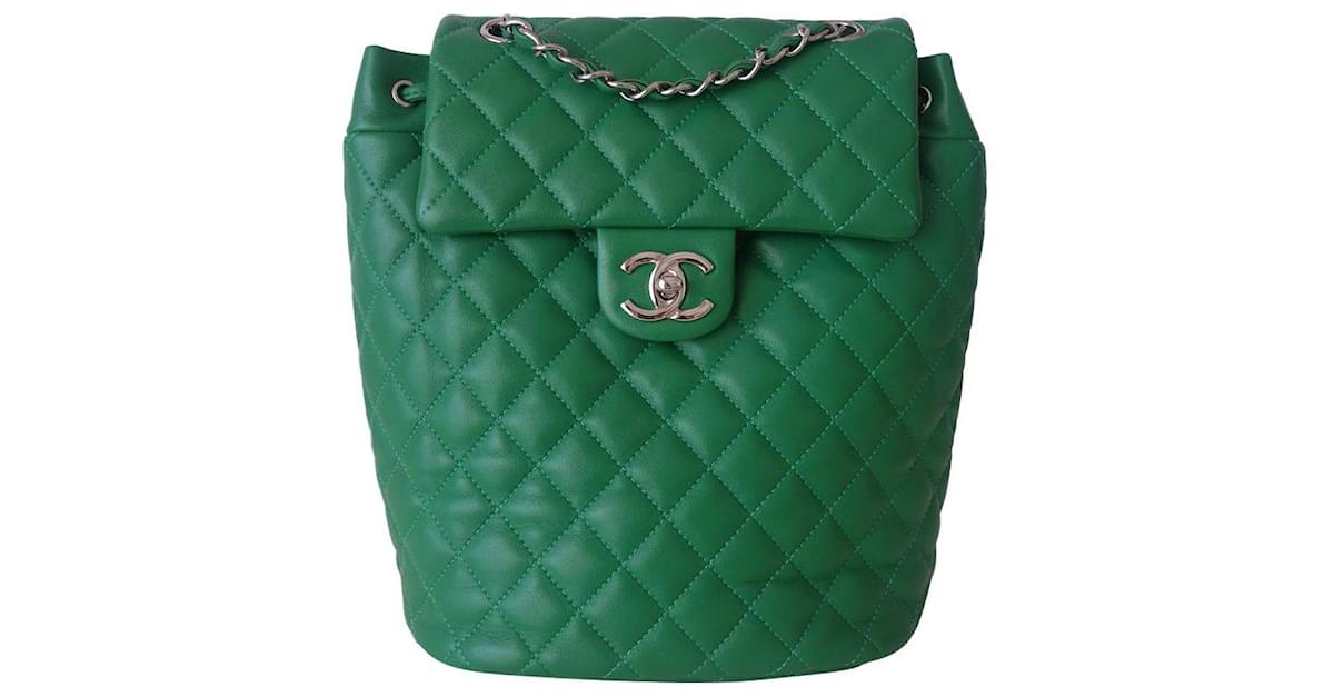 Chanel Matelasse Denimpression Backpack Green ref.833958 - Joli Closet