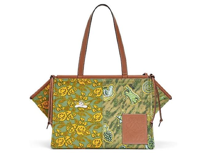 Loewe x Paula's Ibiza Cushion Tote Green Cloth ref.439503 - Joli