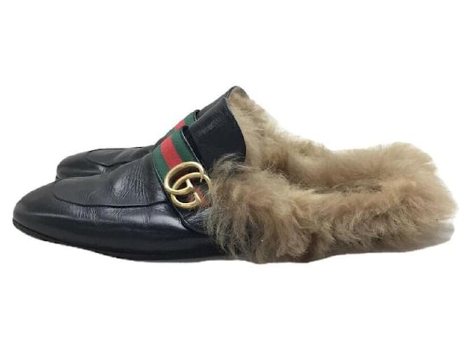 Fur Lined Gucci Slides With Fur Mens Faux Fur Mules Gucci Pink