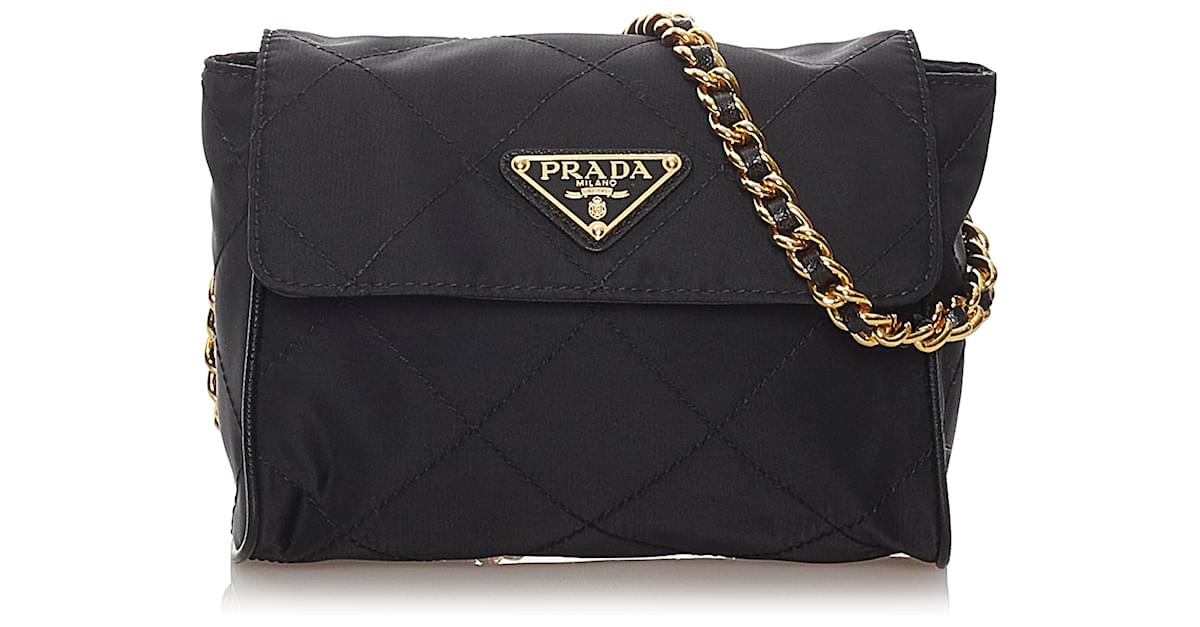 Prada Black Tessuto Crossbody Bag Nylon Cloth ref.950312 - Joli Closet
