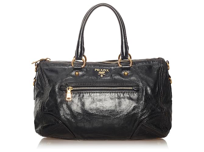 PRADA VITELLO SHINE ブラック ハンドバッグ PRADA VITELLO SHINE ブラック ハンドバッグ