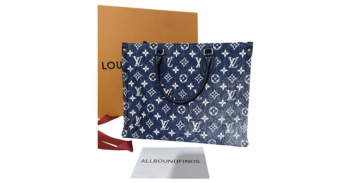 Louis Vuitton Monogram Denim Onthego MM w/ Tags - Blue Totes, Handbags -  LOU764883