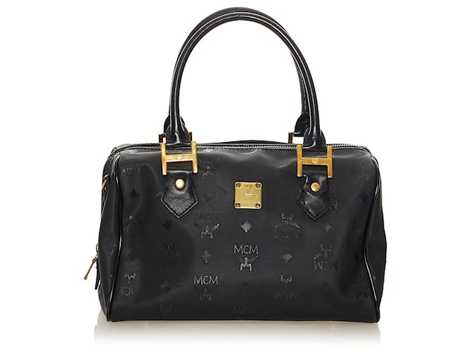 MCM Boston Bag Visetos Black ボストンバッグ 黒 MCM Visetos Boston Bag Black 1085248 | FASHIONPHILE