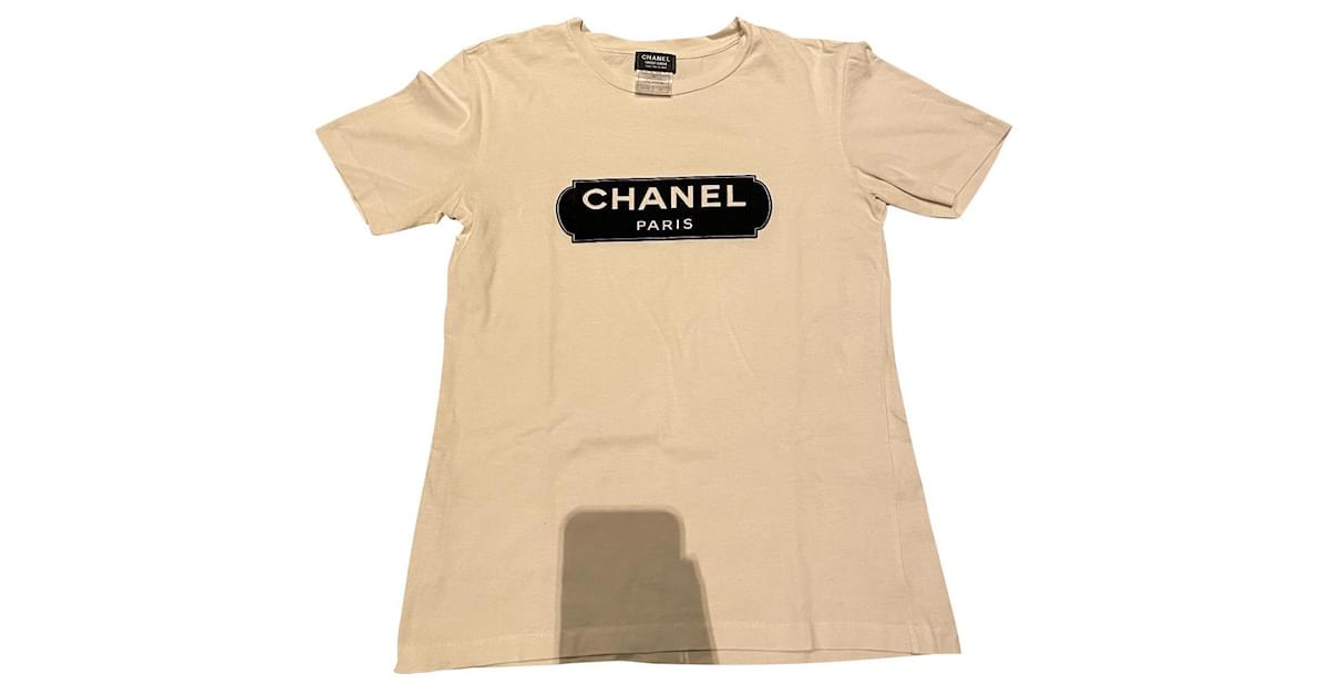 Chanel t-shirt Black White Cotton ref.448792 - Joli Closet