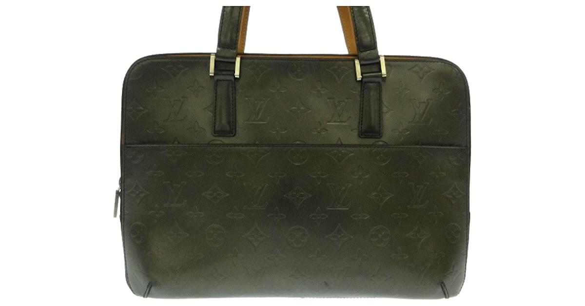 Louis Vuitton Black Monogram Mat Malden Brown Light brown Leather  Pony-style calfskin ref.382609 - Joli Closet