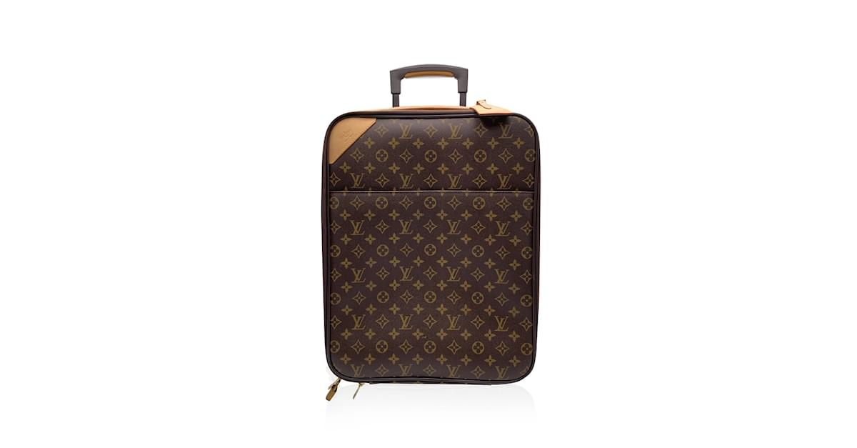 Louis Vuitton Monogram Canvas Pegase 50 Trolley Rolling Luggage Brown Cloth  ref.457751 - Joli Closet