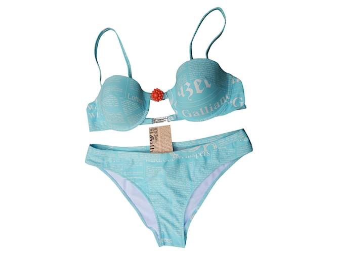 maillot de bain bleu clair John Galliano 42 Lycra ref.457759 - Joli Closet