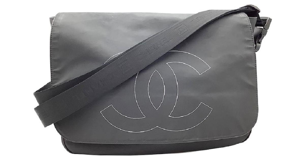 [Used] Chanel CHANEL Sports Line Messenger Bag A46093 Black Men's Messenger  Bag Rubber ref.458455