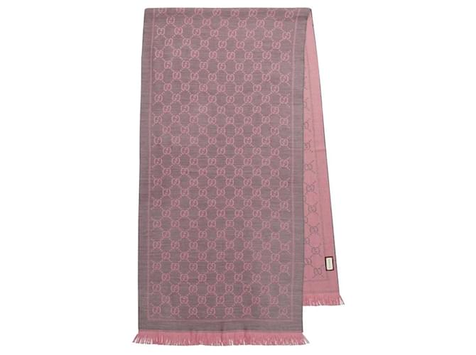 GUCCI GGジャカード スカーフ ストール ピンク カシミヤ100% アウトレット 価格 通販レディース - 【新品】GUCCI GGジャカード
