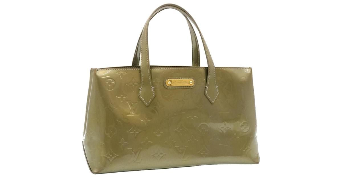 LOUIS VUITTON Monogram Vernis Wilshire PM Bag Gris Art Deco M91627 LV Auth  48995 Patent leather ref.1013475 - Joli Closet