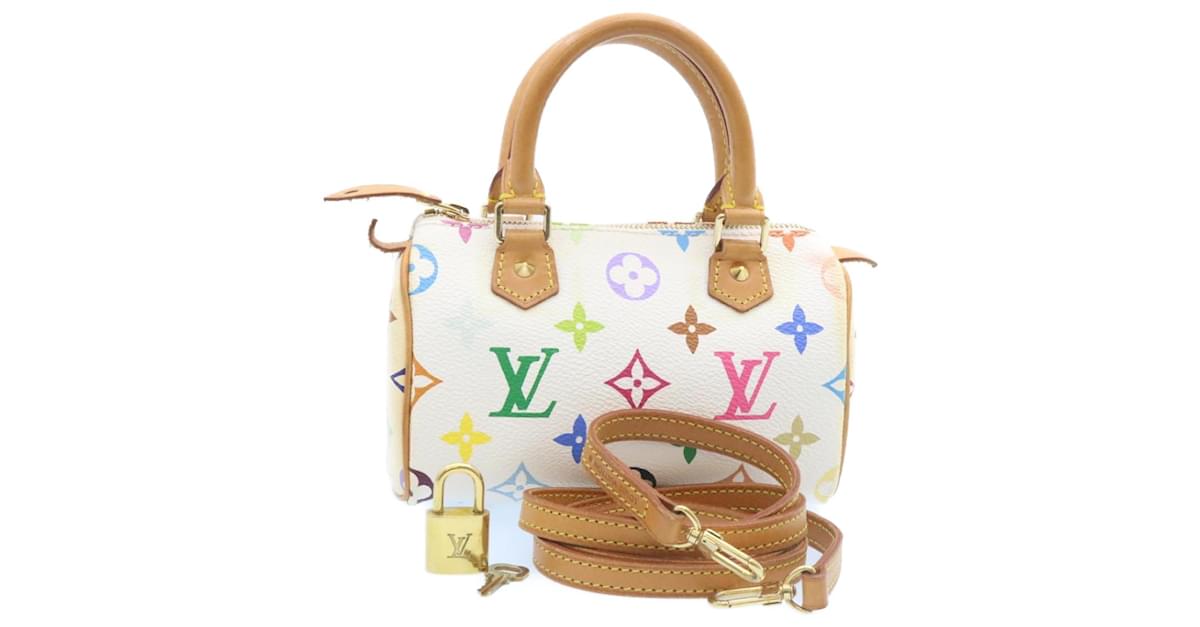 LOUIS VUITTON Monogram Multicolor Mini Speedy Hand Bag White M92645 auth  28650 ref.482238 - Joli Closet