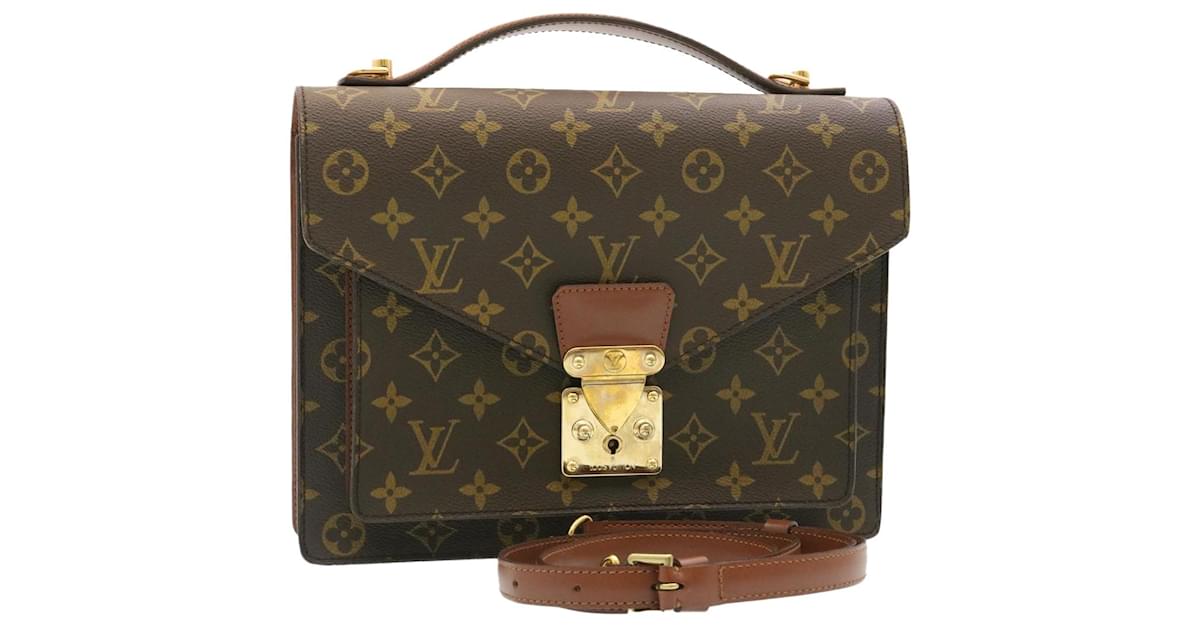 Louis Vuitton Monogram Monceau 2Way Hand Bag M51185 LV Auth 23950 Cloth  ref.368216 - Joli Closet