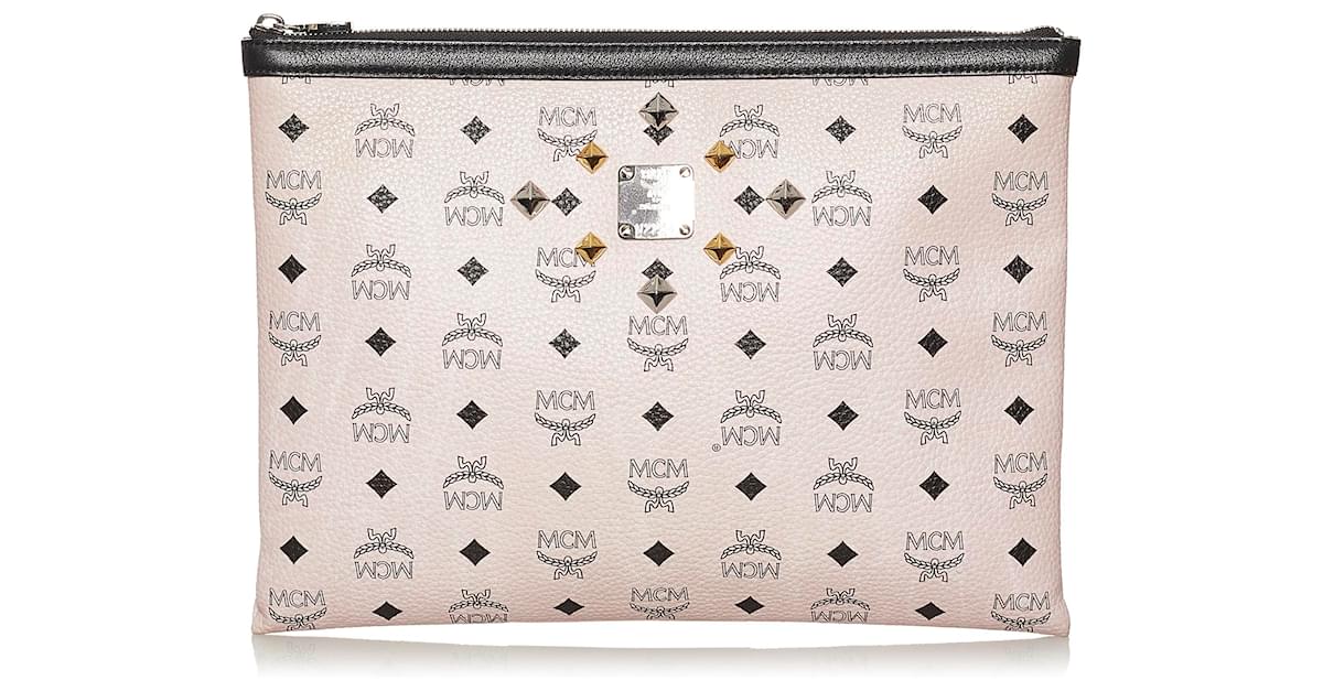 MCM Visteos Clutch - White Clutches, Handbags - W3051424