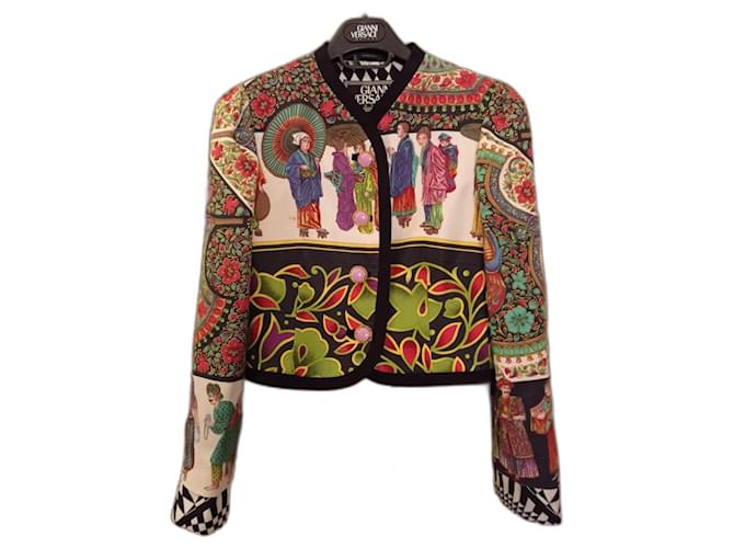 Vintage jacket by Gianni Versace Couture Multiple colors Silk