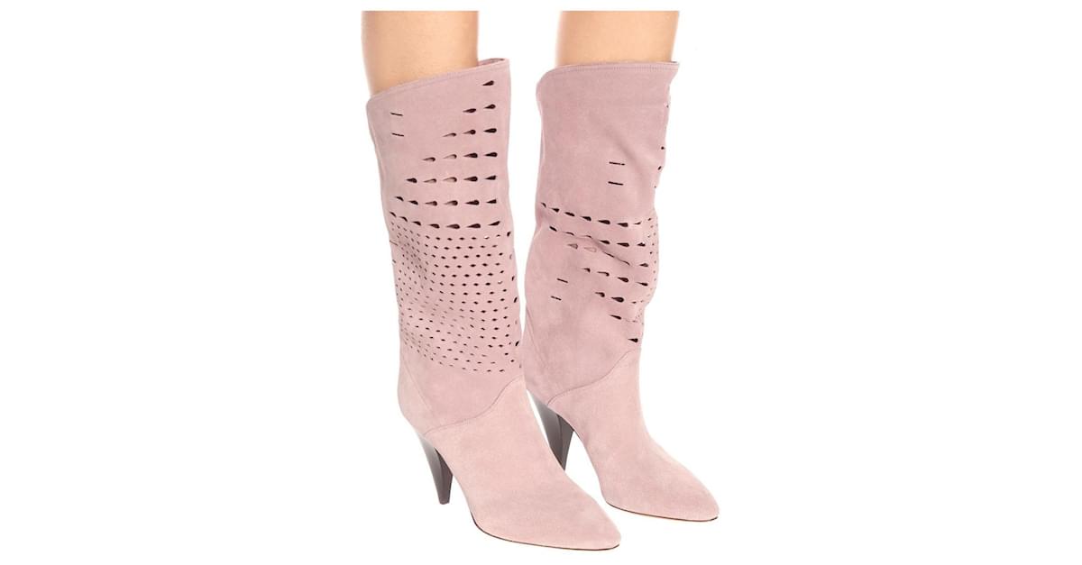 Isabel marant suede knee high boots best sale