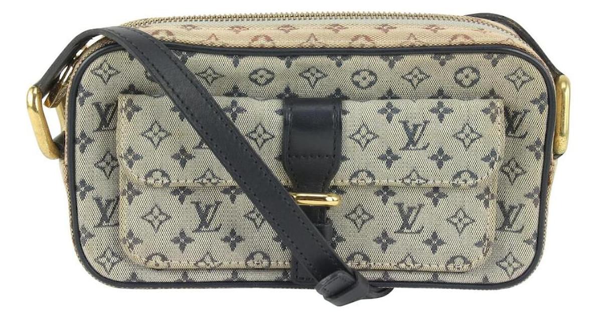 Louis Vuitton Grey x Navy Monogram Mini Lin Juliette MM Crossbody Bag  1L1224 For Sale at 1stDibs