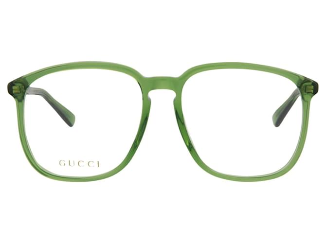 Gucci Montures optiques en acétate à monture carrée Acetate Vert ref ...