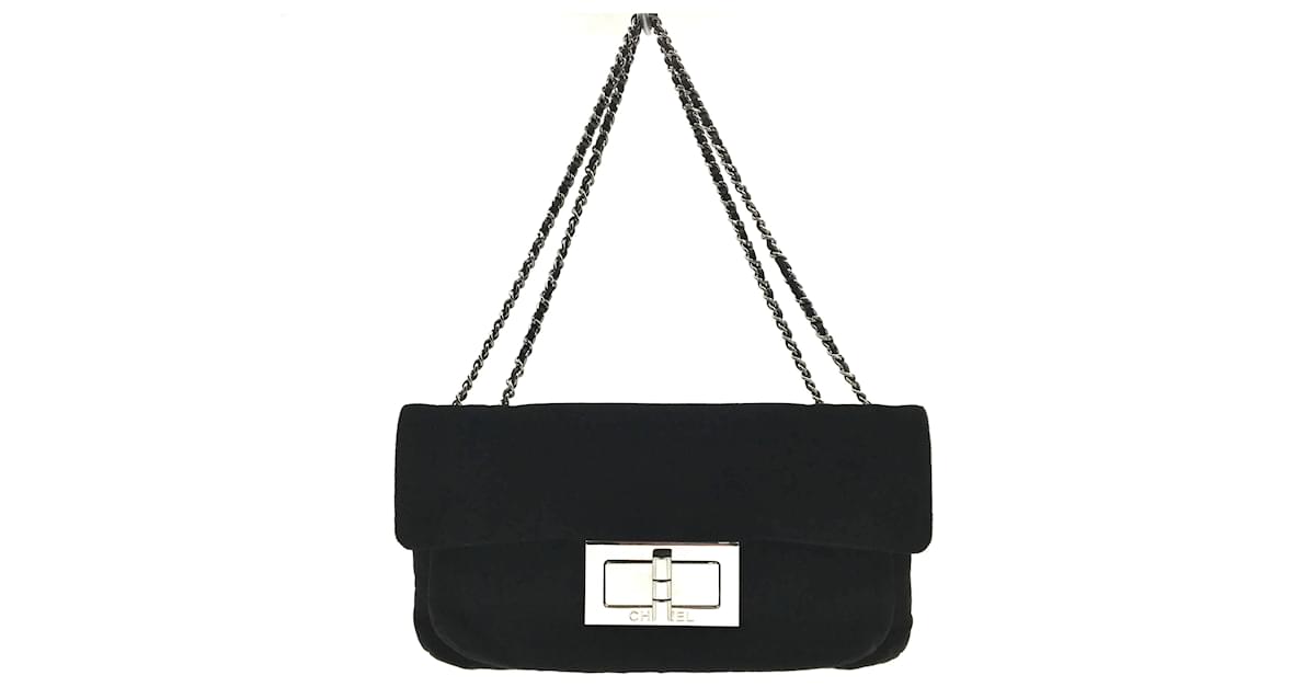 Chanel Vintage Velvet Mademoiselle Classic Single Flap Bag