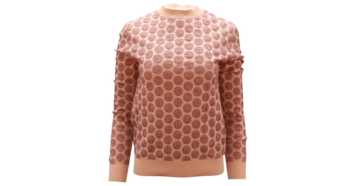 Marni Metallic Polka Dot Sweater in Pink Polyester ref.471450