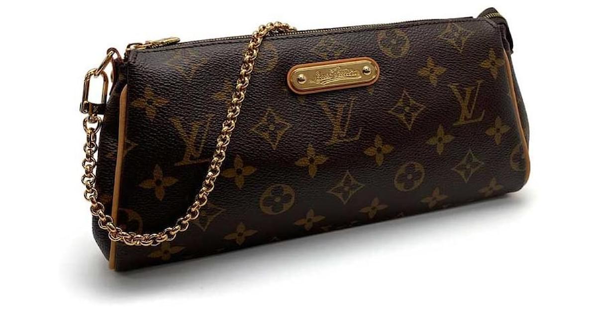 Louis Vuitton Eva Clutch with gold chain and long shoulder strap