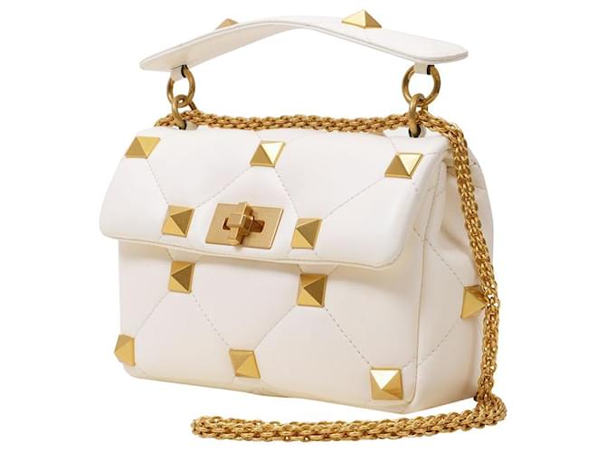 ショルダーバッグ [VALENTINO] GARAVANI Men Shoulder bag Beige Valentino Garavani Rockstud Beige satchel Bag shoulder strap