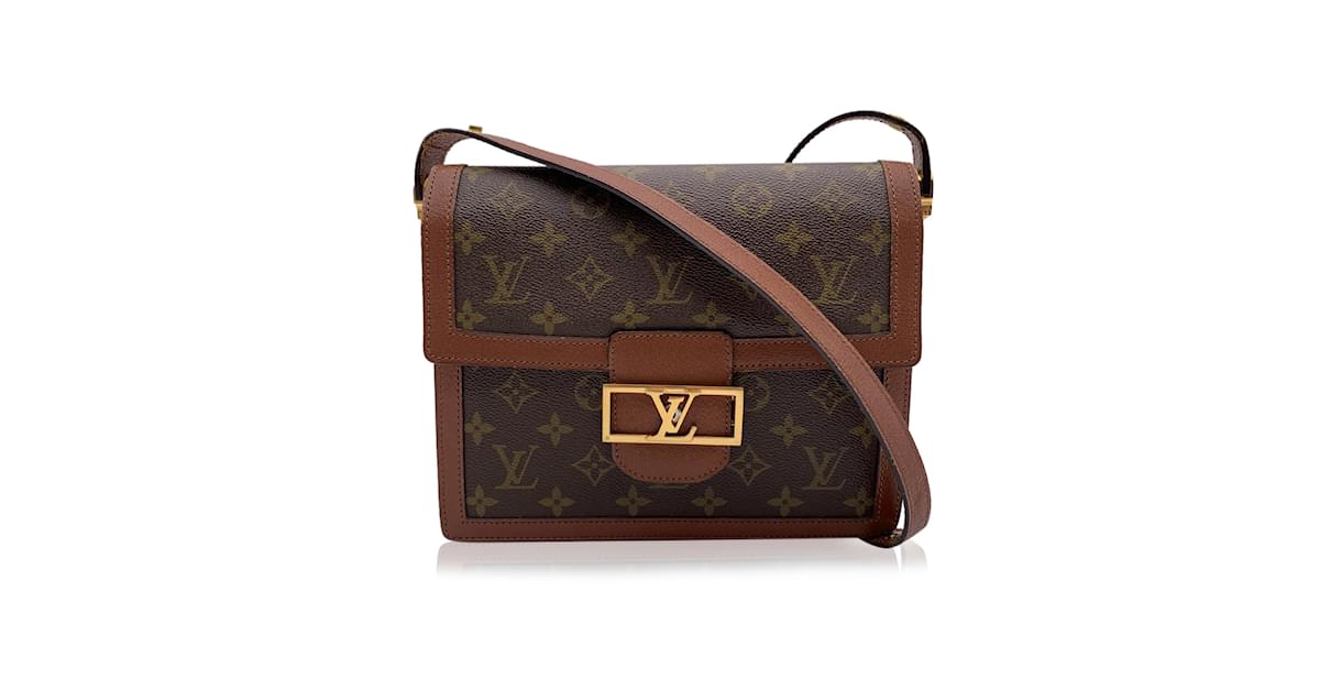 Louis Vuitton Vintage Monogram Canvas Dauphine Box Shoulder Bag Brown Cloth  ref.463244 - Joli Closet