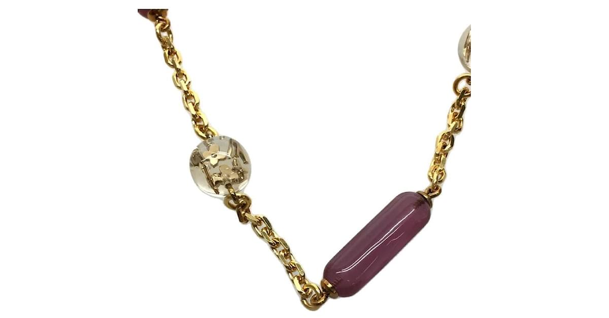 LOUIS VUITTON Necklace Pendant AUTH Sotoire Veil Ankhlusion Purple M65544  F/S