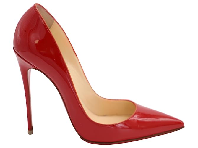 Christian Louboutin So Kate 120 Salón Rouge de Mars Rojo Charol