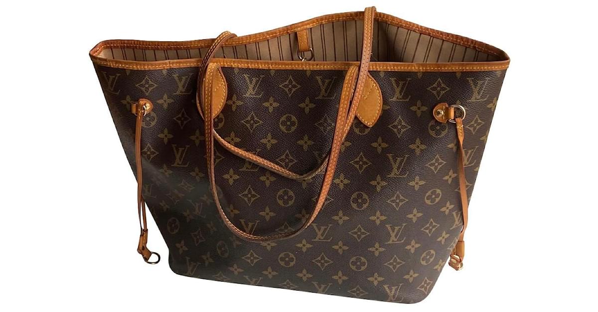 Louis Vuitton NEVERFULL MM MONOGRAM Brown Leather ref.220549