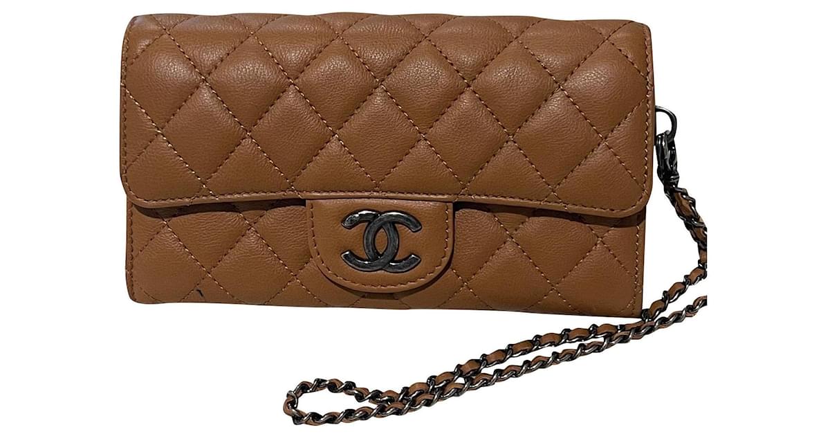 Chanel Red Caviar Timeless CC Wallet on Chain Woc Crossbody Bag