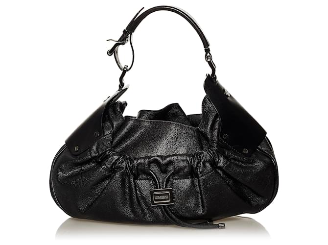 Burberry Black Leather Shoulder Bag Pony-style calfskin ref