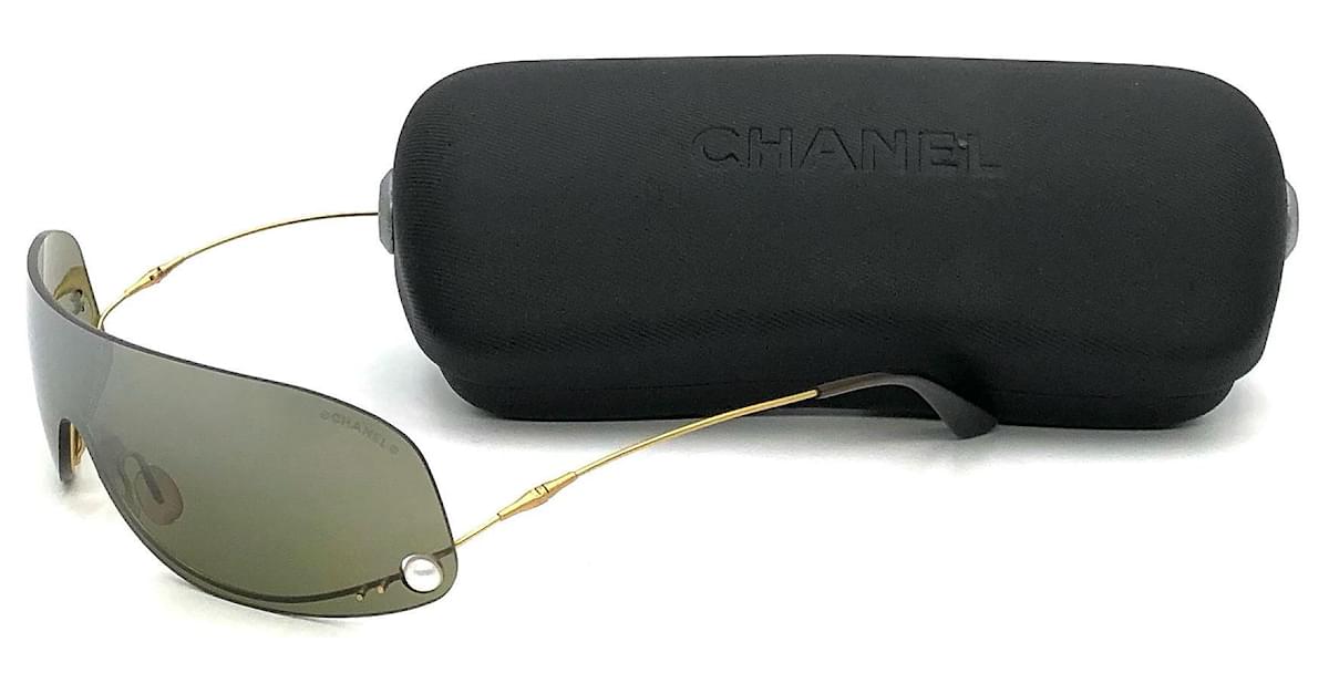 Chanel sunglasses - rimless with faux pearl Brown ref.480063