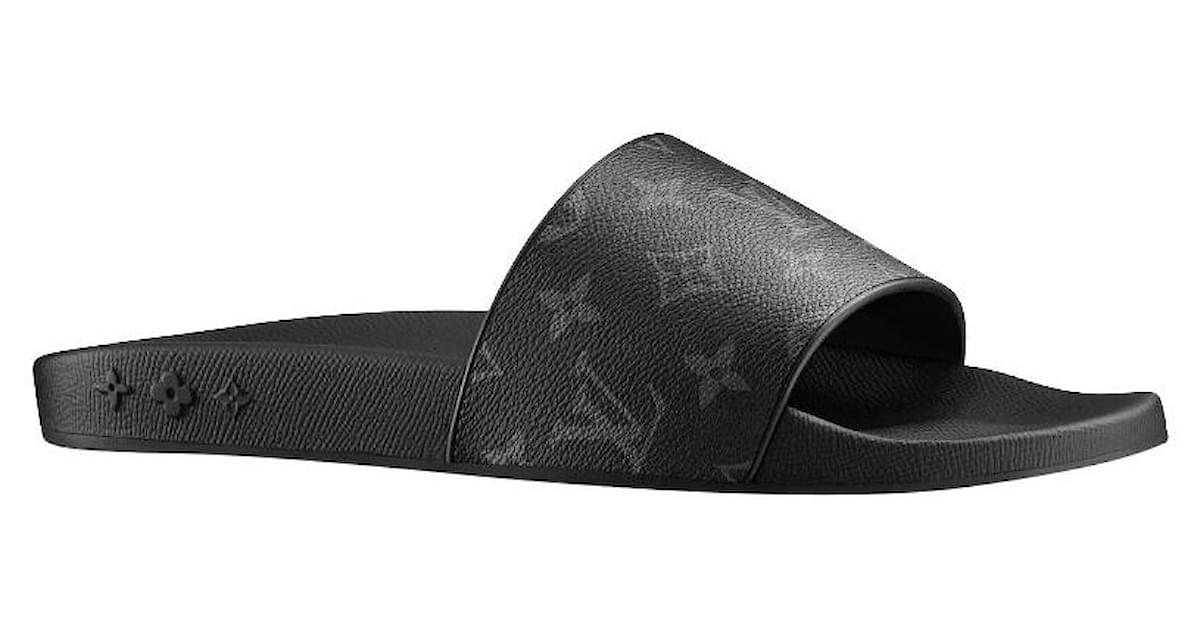 Louis Vuitton - Waterfront Mules - Monogram Eclipse - Men - Size: 09 - Luxury
