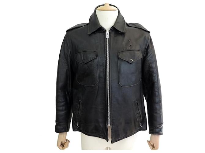 Collar Schott Police Jacket Paterson Cowhide Leather Mid Length
