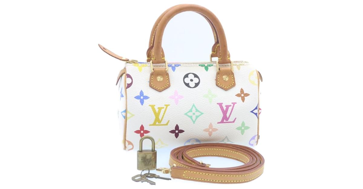 LOUIS VUITTON Monogram Multicolor Mini Speedy Hand Bag White M92645 auth  28650 ref.482238 - Joli Closet