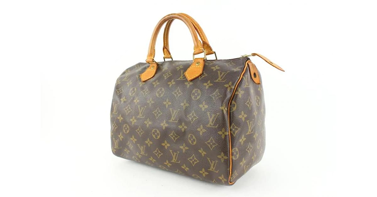 Louis Vuitton Monogram Speedy 30 Boston Bag Leather ref.484357 - Joli Closet