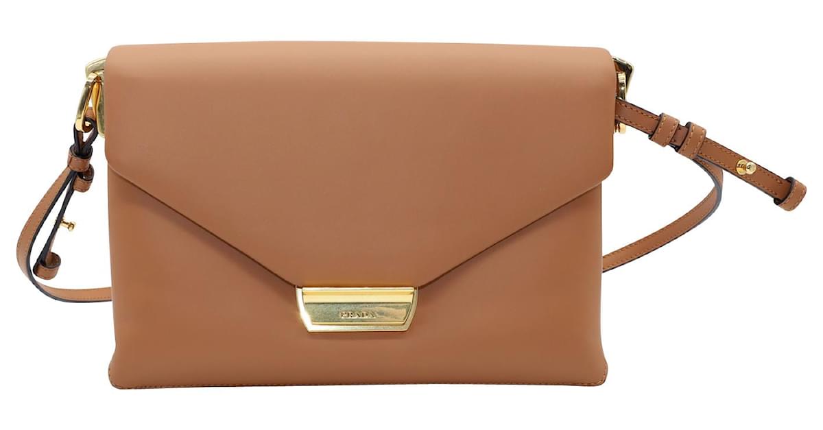 Prada Ingrid Shoulder Bag in Brown calf leather Leather ref.484753 ...