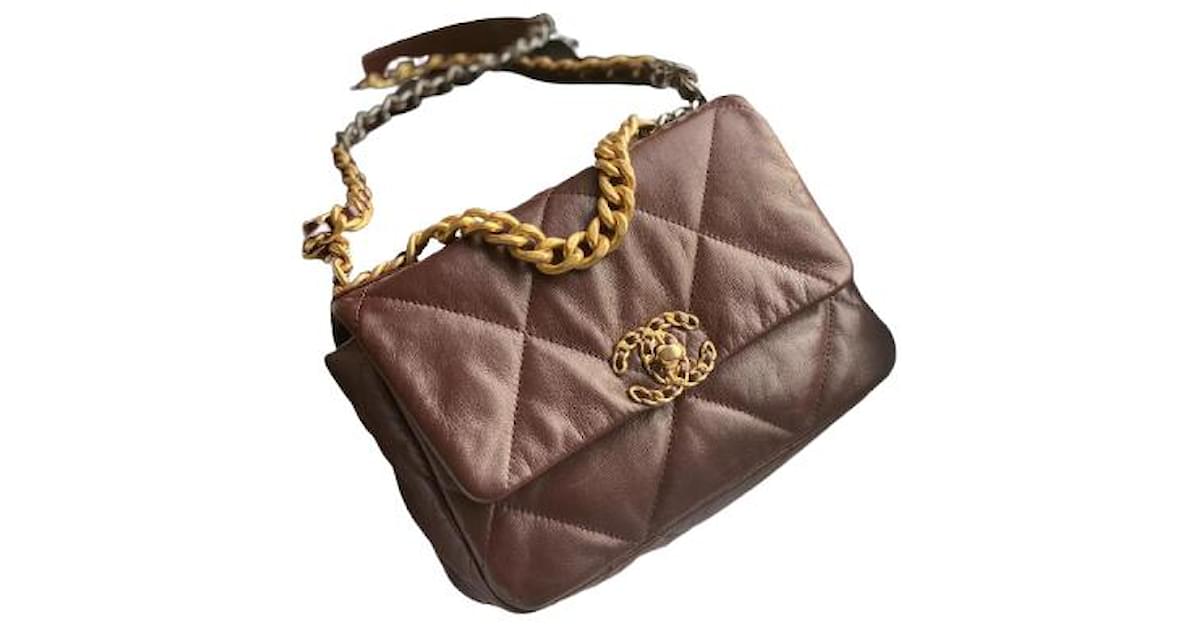 Chanel 19 Chanel Bag 19 Brown Leather ref.486942